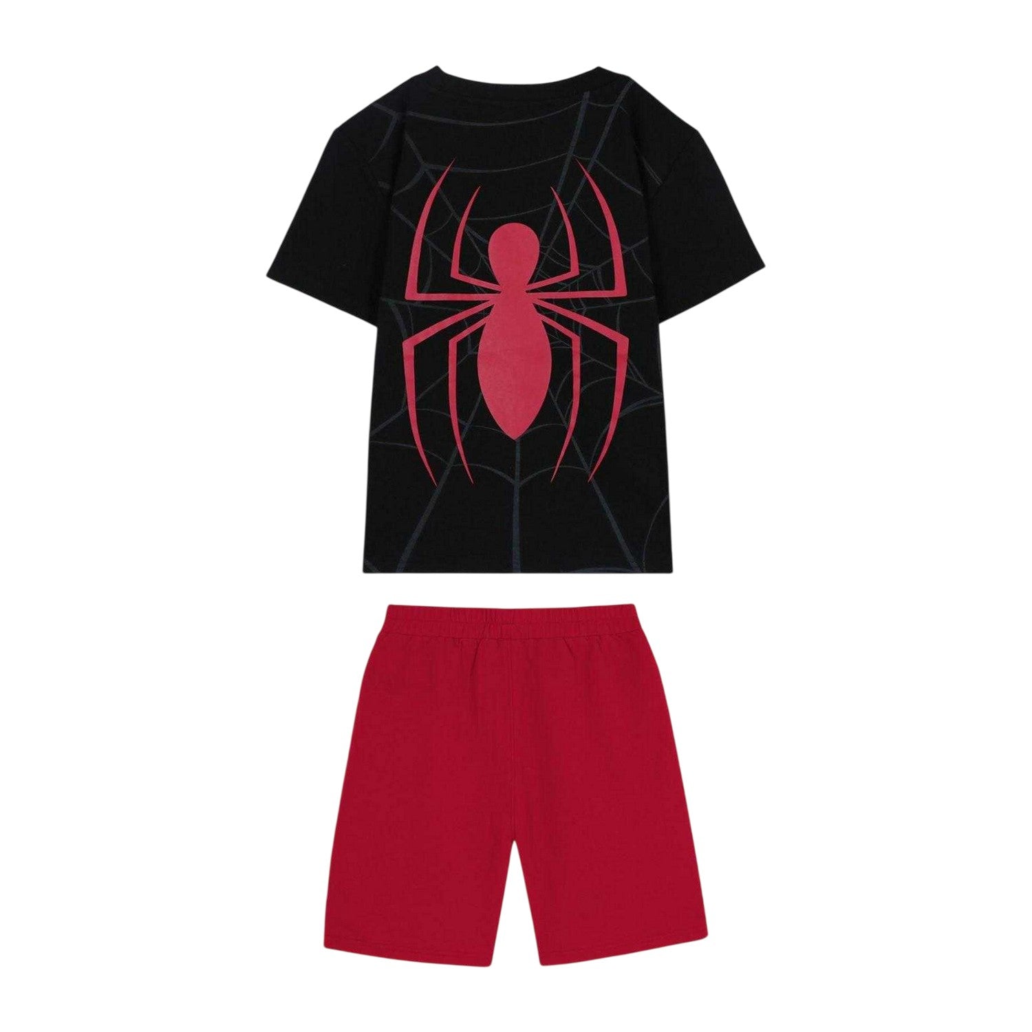 Red-Black - Back - Marvel Childrens-Kids Spider-Man Top & Bottom Set