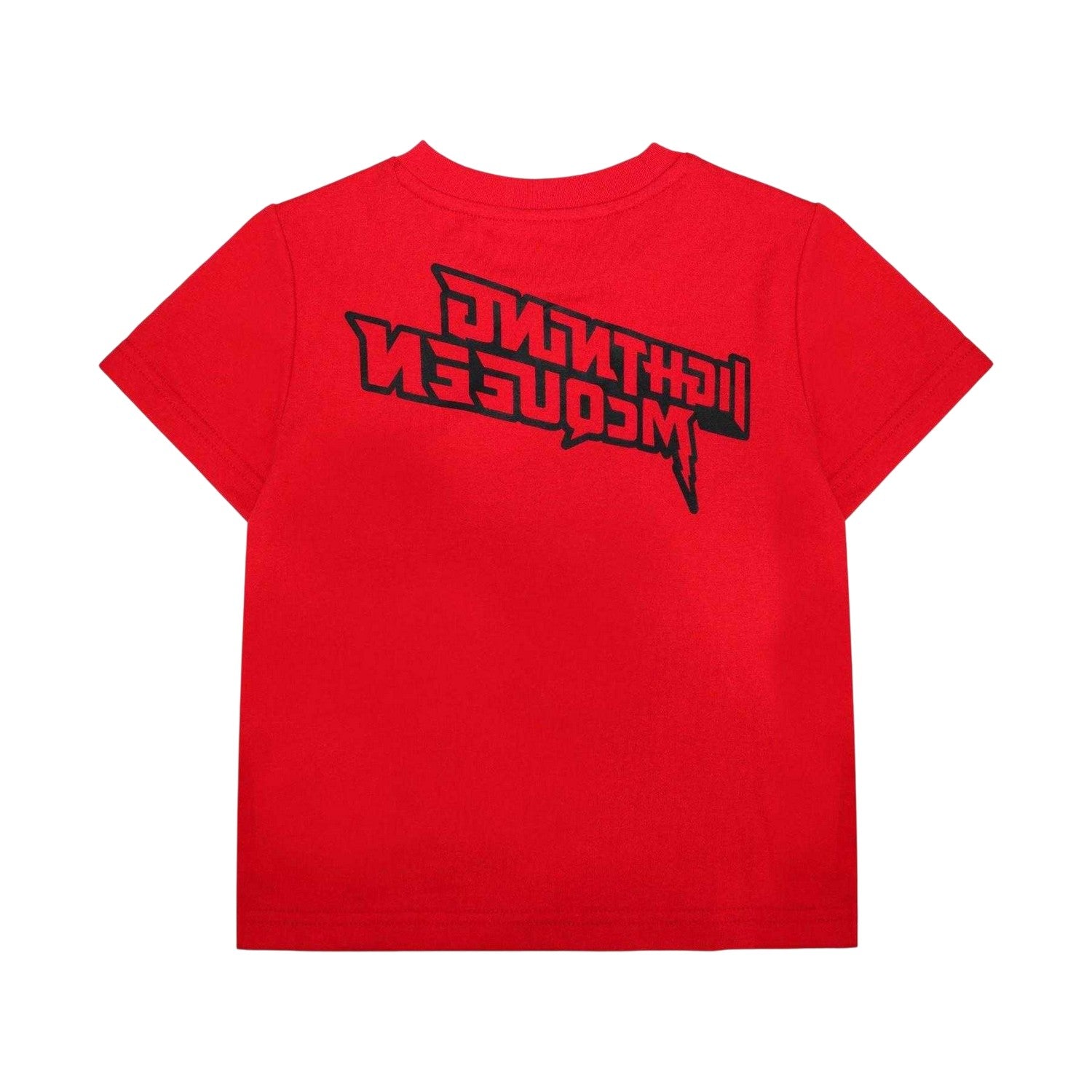 Red-Black - Back - Cars Childrens-Kids Printed Top & Bottom Set