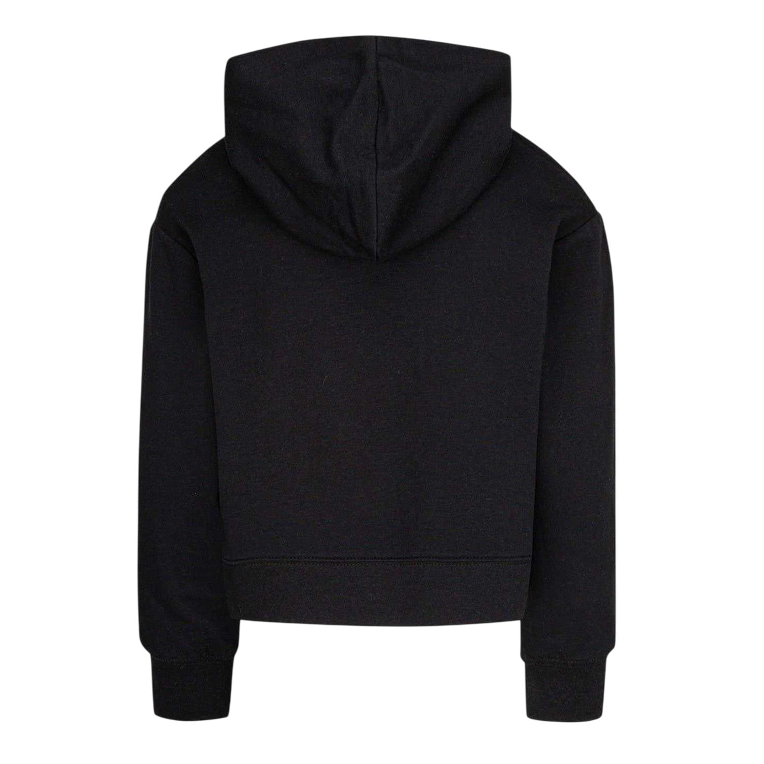 Black-White - Back - Nike Womens-Ladies Air Jordan Cropped Regular Long-Sleeved Crop Hoodie