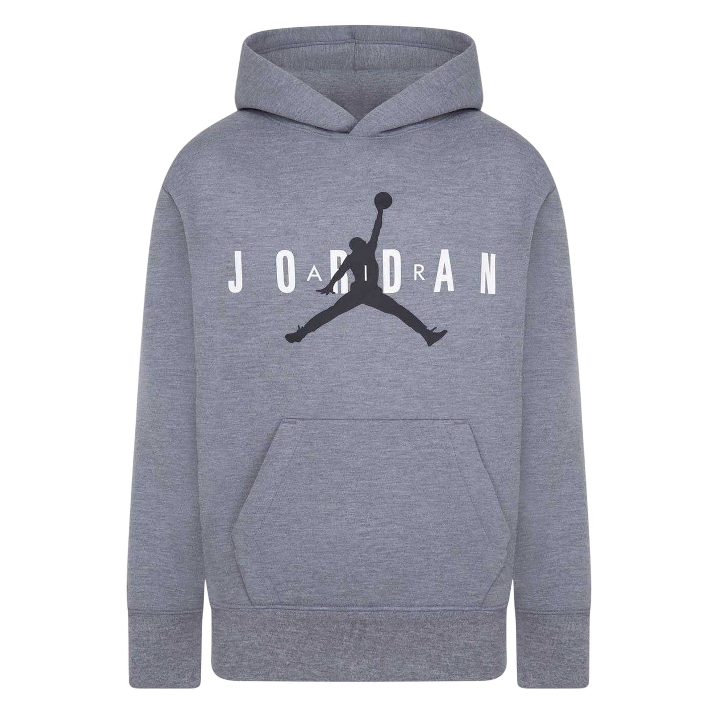 Carbon Heather - Front - Nike Childrens-Kids Air Jordan Jumpman Hooded Pullover Hoodie