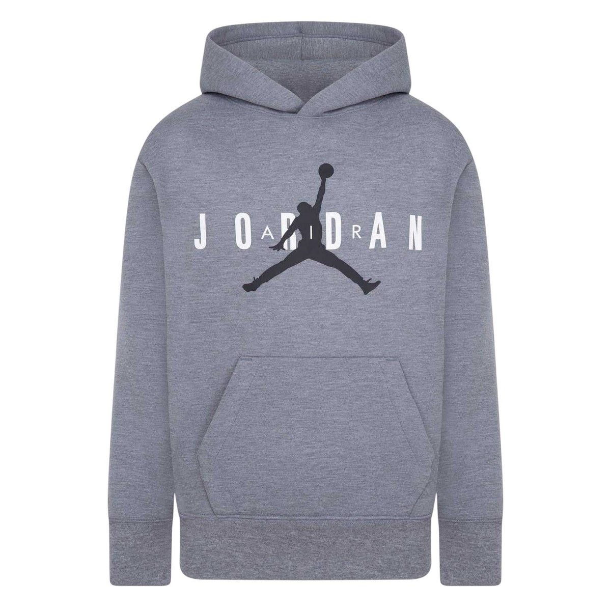 Carbon Heather - Front - Nike Childrens-Kids Air Jordan Jumpman Hooded Pullover Hoodie