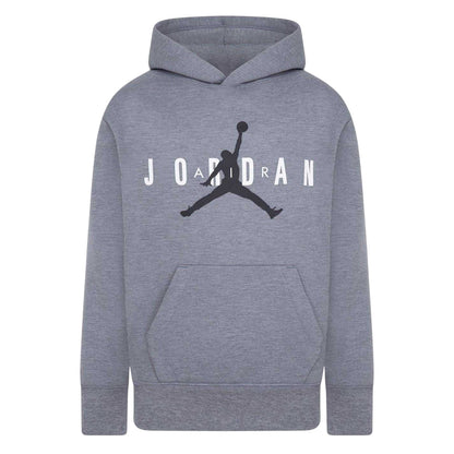 Carbon Heather - Front - Nike Childrens-Kids Air Jordan Jumpman Hooded Pullover Hoodie