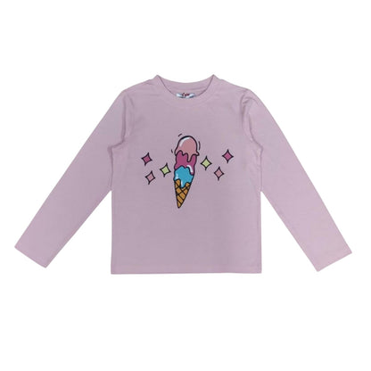 Pink - Side - Star Girls Ice Cream Long-Sleeved Pyjama Set (Pack of 1)
