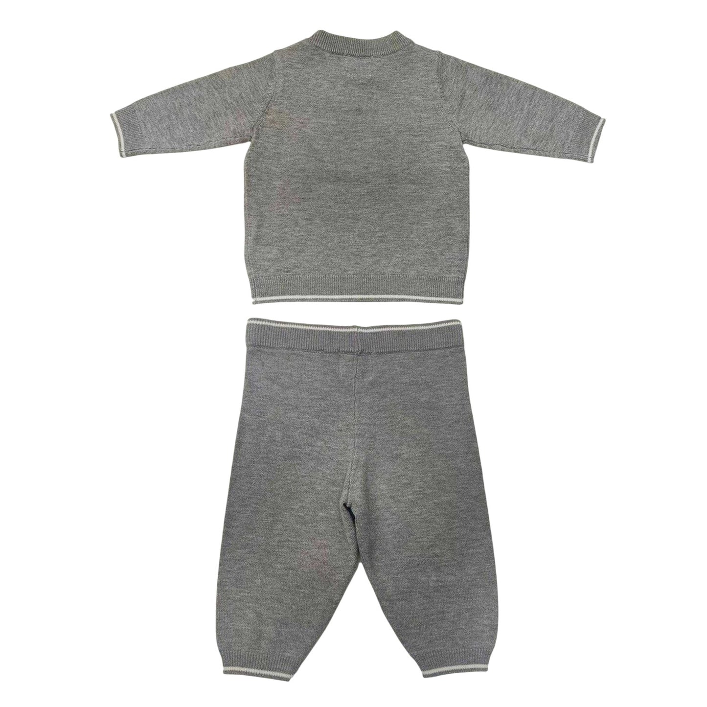Grey Marl - Back - Pretty Green Baby Pyjama Set