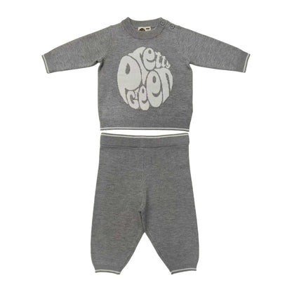 Grey Marl - Front - Pretty Green Baby Pyjama Set