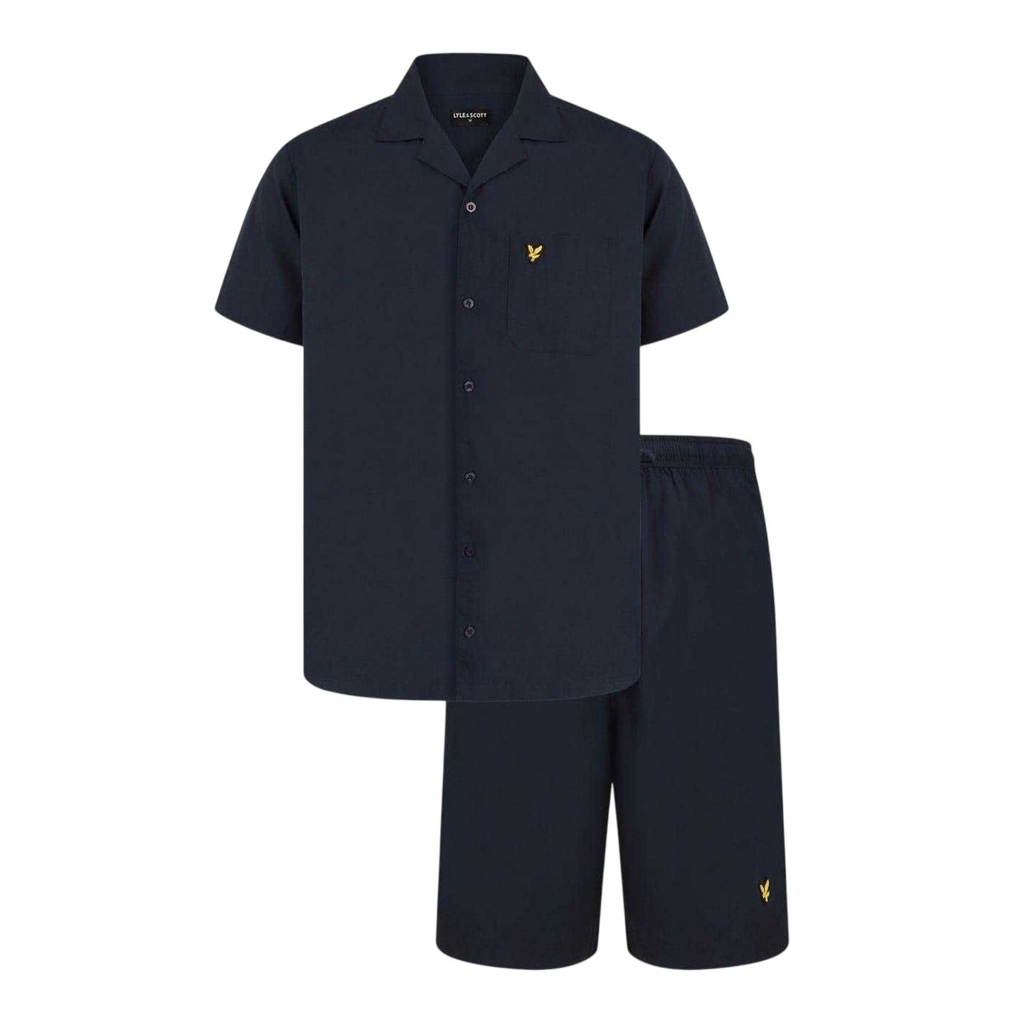 Peacoat - Front - Lyle & Scott Mens Pyjama Set