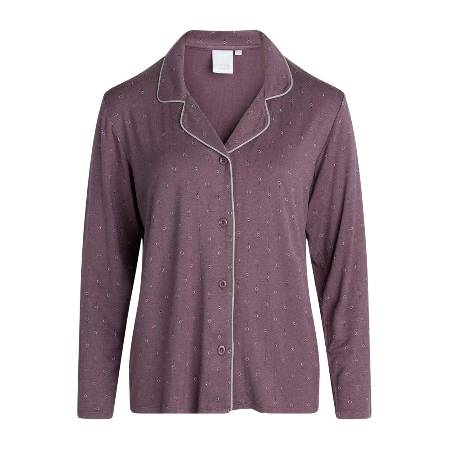 Purple - Front - CCDK Copenhagen Womens-Ladies Joy Dotted Pyjama Top