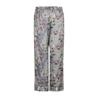 Opal Grey - Back - CCDK Copenhagen Womens-Ladies Janet Leaf Print Pyjama Bottoms