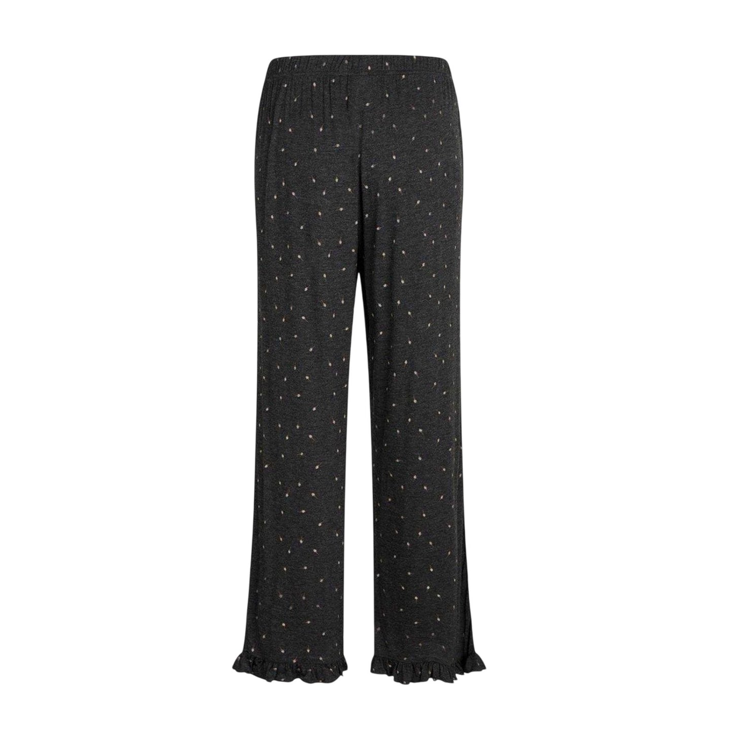 Dark Grey - Back - CCDK Copenhagen Womens-Ladies Jasmine Flower Relaxed Fit Pyjama Bottoms