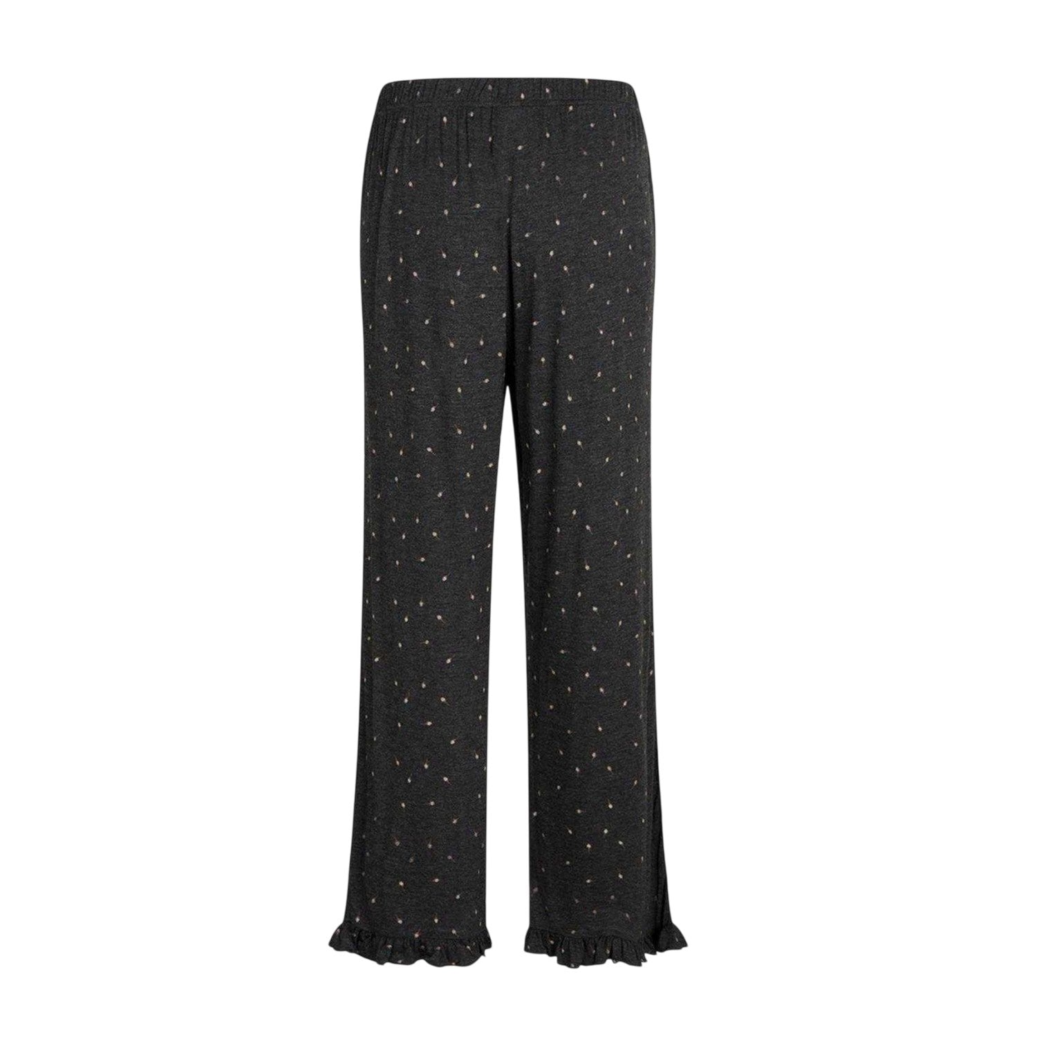 Dark Grey - Back - CCDK Copenhagen Womens-Ladies Jasmine Flower Relaxed Fit Pyjama Bottoms