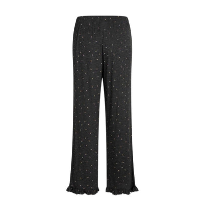 Dark Grey - Back - CCDK Copenhagen Womens-Ladies Jasmine Flower Relaxed Fit Pyjama Bottoms