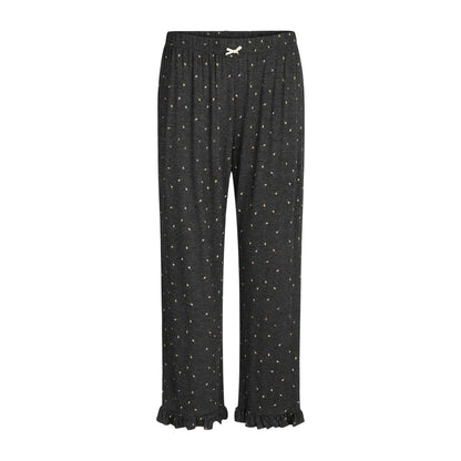 Dark Grey - Front - CCDK Copenhagen Womens-Ladies Jasmine Flower Relaxed Fit Pyjama Bottoms