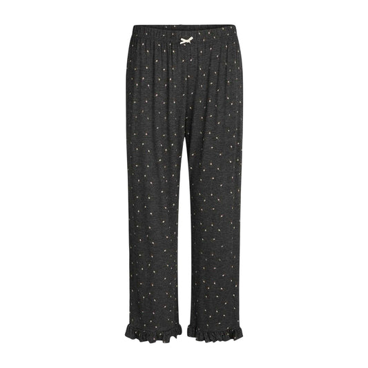Dark Grey - Front - CCDK Copenhagen Womens-Ladies Jasmine Flower Relaxed Fit Pyjama Bottoms
