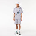 Grey - Side - Lacoste Mens Printed Heavy Cotton Loose Fit T-Shirt