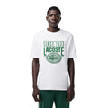White - Lifestyle - Lacoste Mens Printed Heavy Cotton Loose Fit T-Shirt