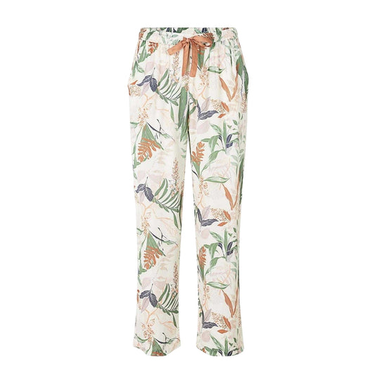 Snow White - Front - CCDK Copenhagen Womens-Ladies Katrina Leaf Print Pyjama Bottoms