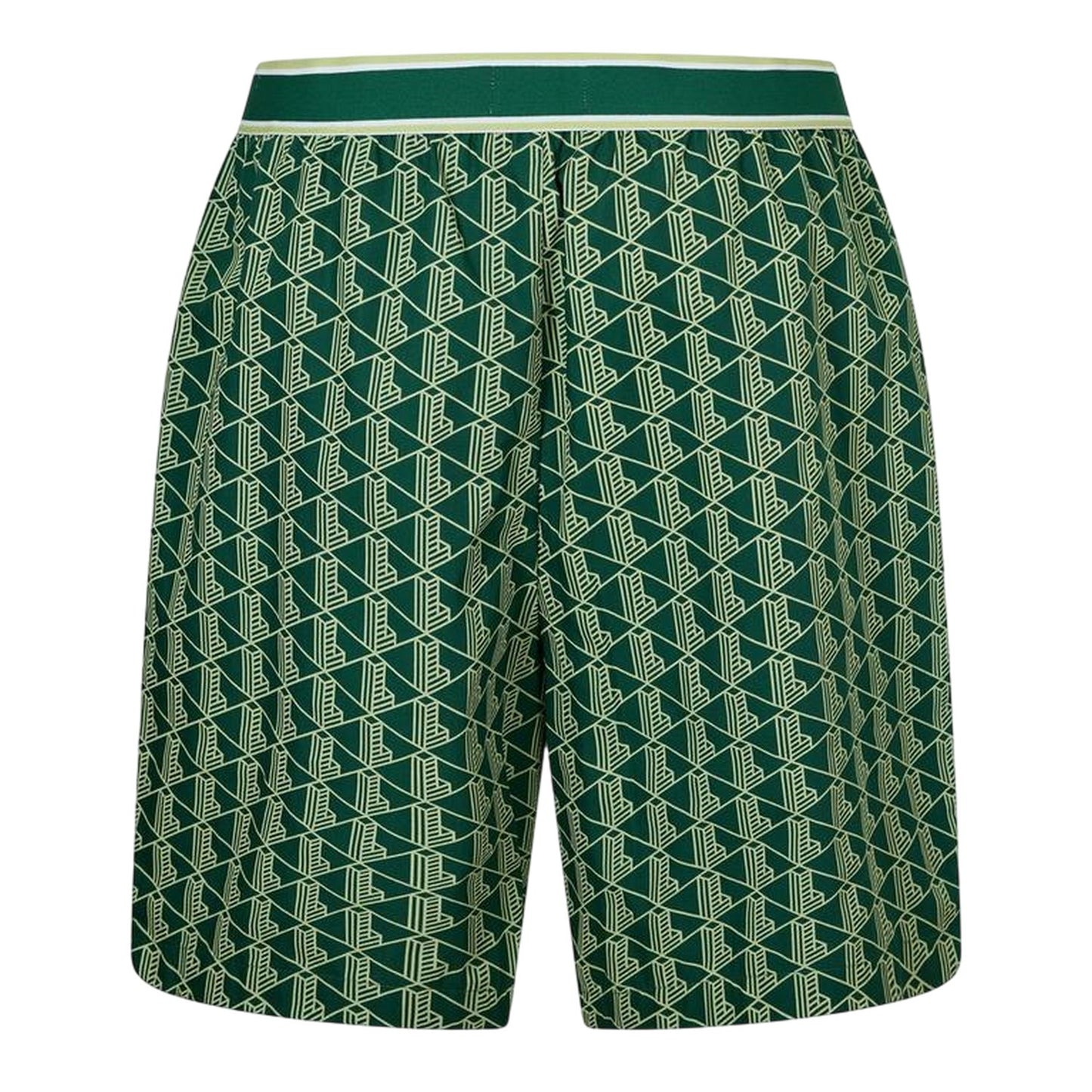 Green - Back - Lacoste Mens Crocodile Print Lounge Pyjama Shorts