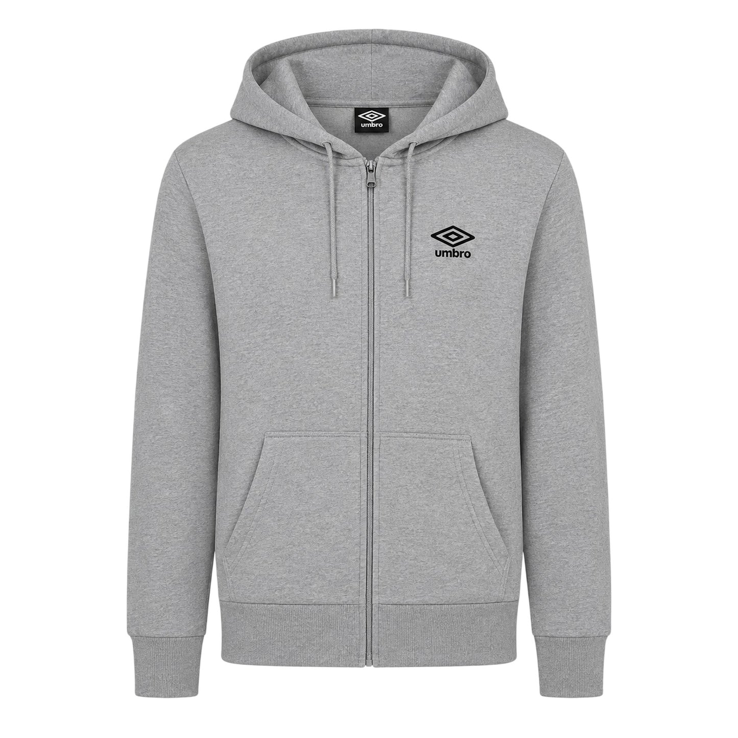 Grey Marl Marl - Front - Umbro Womens-Ladies Oversized Full Zip Hoodie