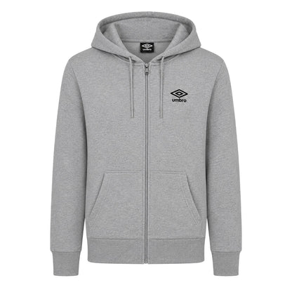 Grey Marl Marl - Front - Umbro Womens-Ladies Oversized Full Zip Hoodie