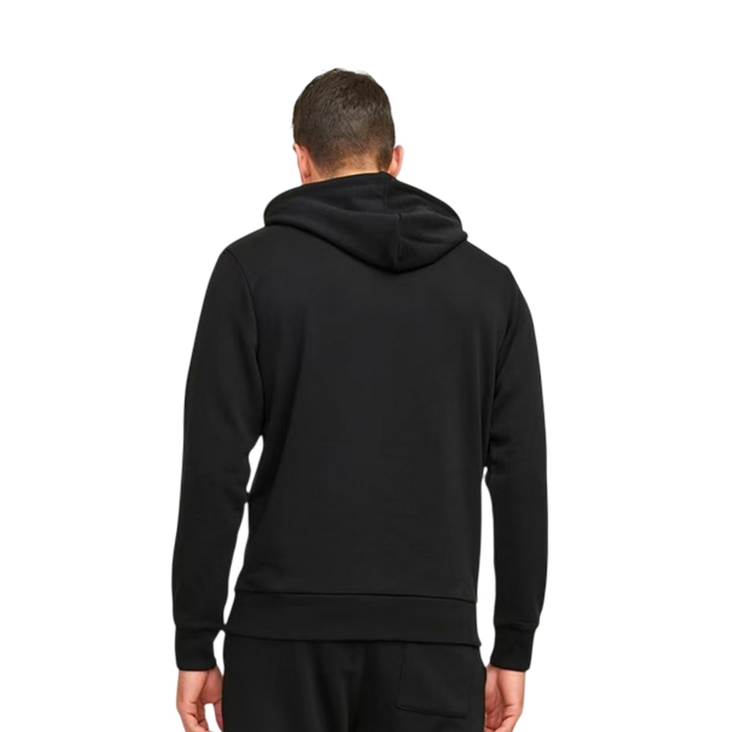 Black - Back - JJ Rebel Mens Logo Regular Hoodie