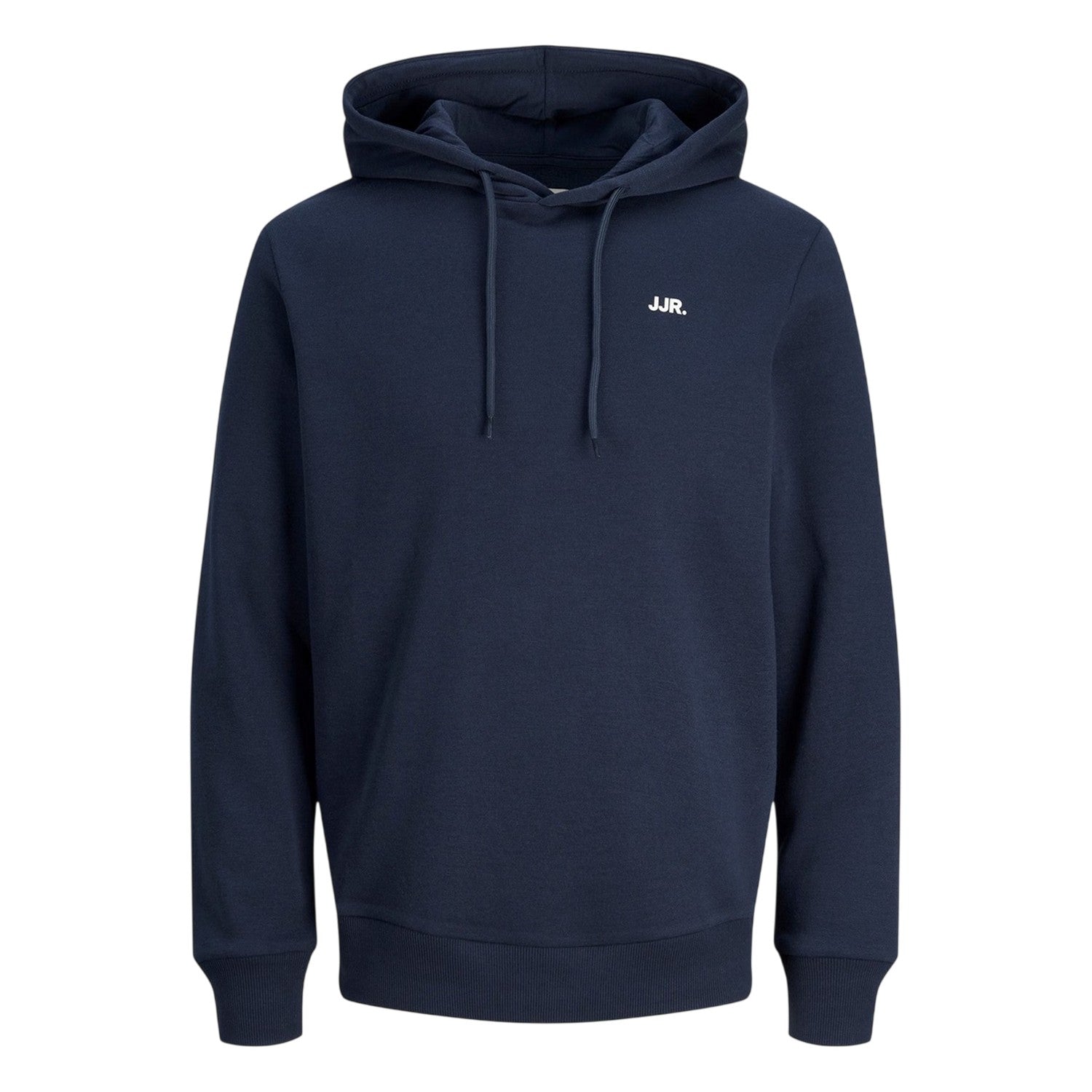 Navy - Front - JJ Rebel Mens Logo Regular Hoodie