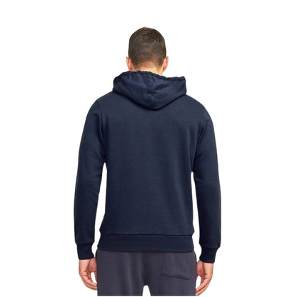 Navy - Back - JJ Rebel Mens Logo Regular Hoodie