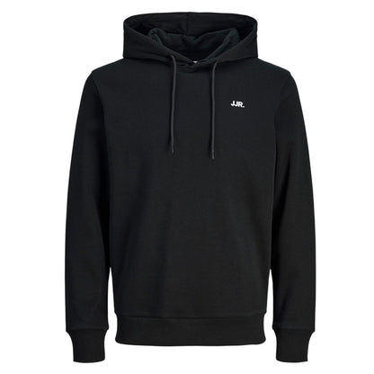 Black - Front - JJ Rebel Mens Logo Regular Hoodie