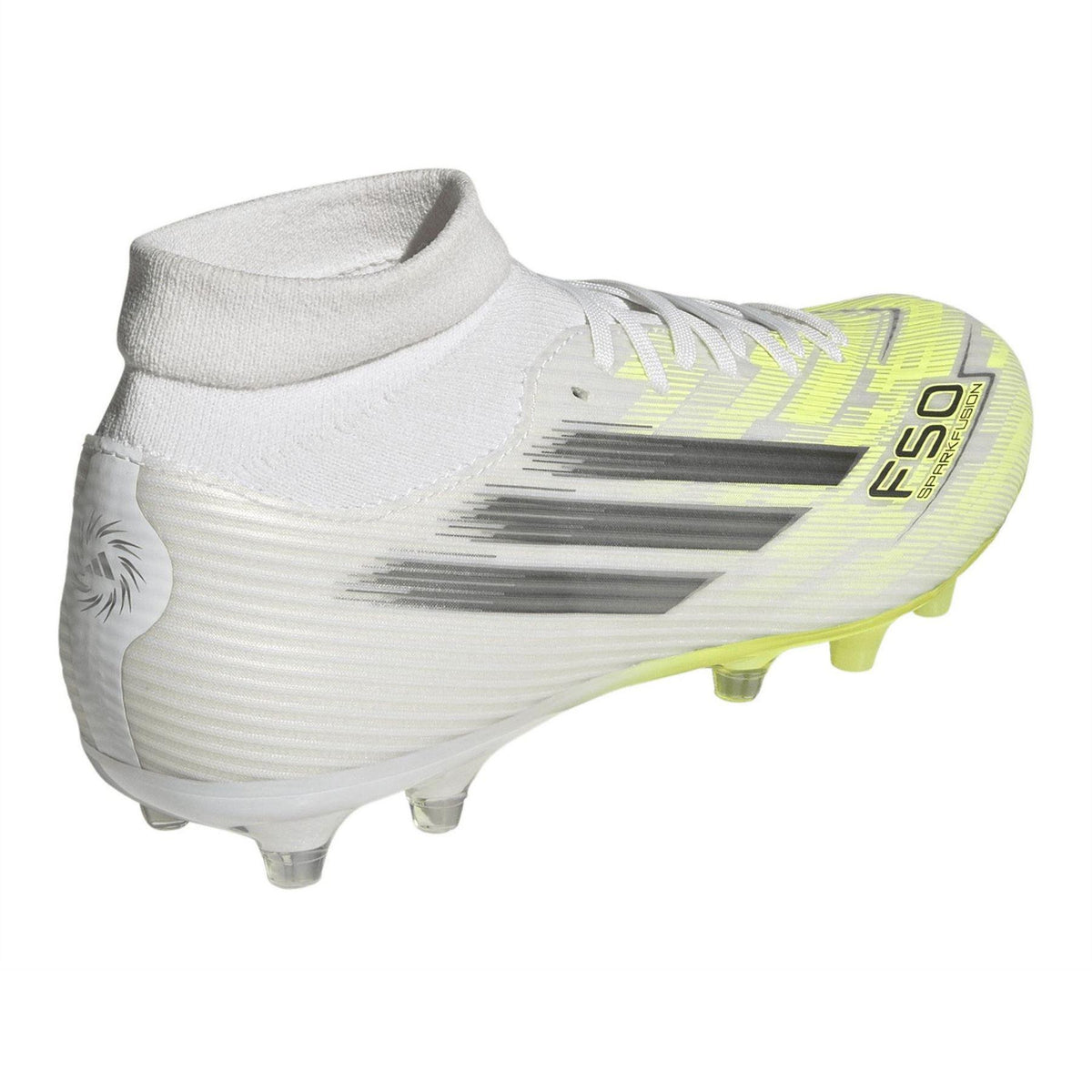 Solar Yellow - Back - Adidas Womens-Ladies F50 Striped Firm Ground Football Boots