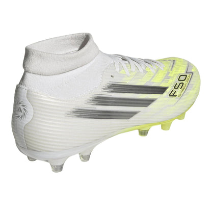 Solar Yellow - Back - Adidas Womens-Ladies F50 Striped Firm Ground Football Boots