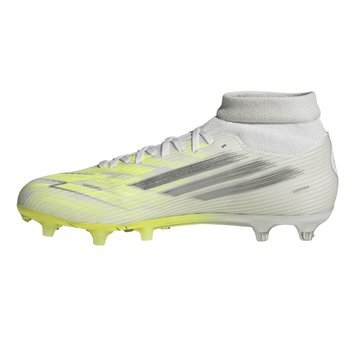 Solar Yellow - Side - Adidas Womens-Ladies F50 Striped Firm Ground Football Boots