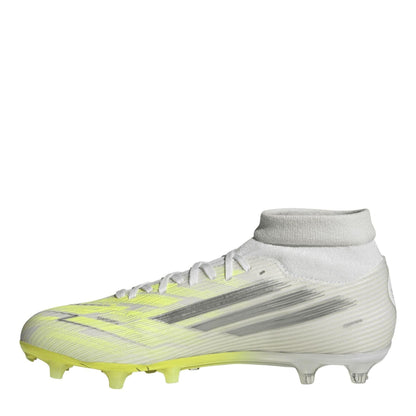 White - Back - Adidas Womens-Ladies F50 Striped Firm Ground Football Boots