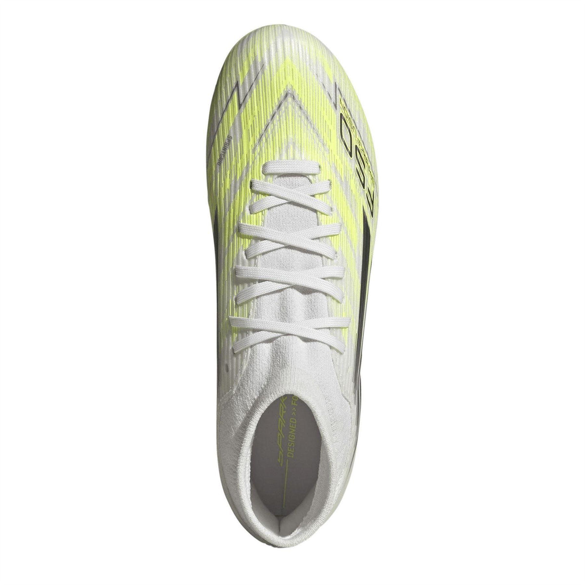 White - Pack Shot - Adidas Womens-Ladies F50 Striped Firm Ground Football Boots
