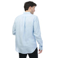 Blue - Back - Gant Mens Linen Regular Shirt