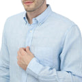Blue - Side - Gant Mens Linen Regular Shirt