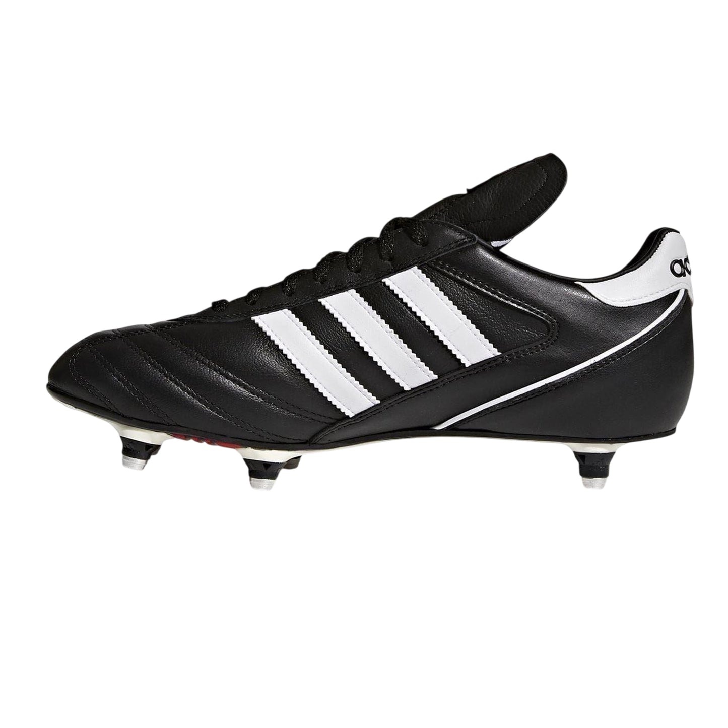Black-White - Side - Adidas Mens Kaiser 5 Cup 3 Stripes Grain Leather Soft Ground Football Boots