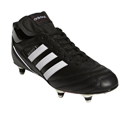 Black-White - Pack Shot - Adidas Mens Kaiser 5 Cup 3 Stripes Grain Leather Soft Ground Football Boots