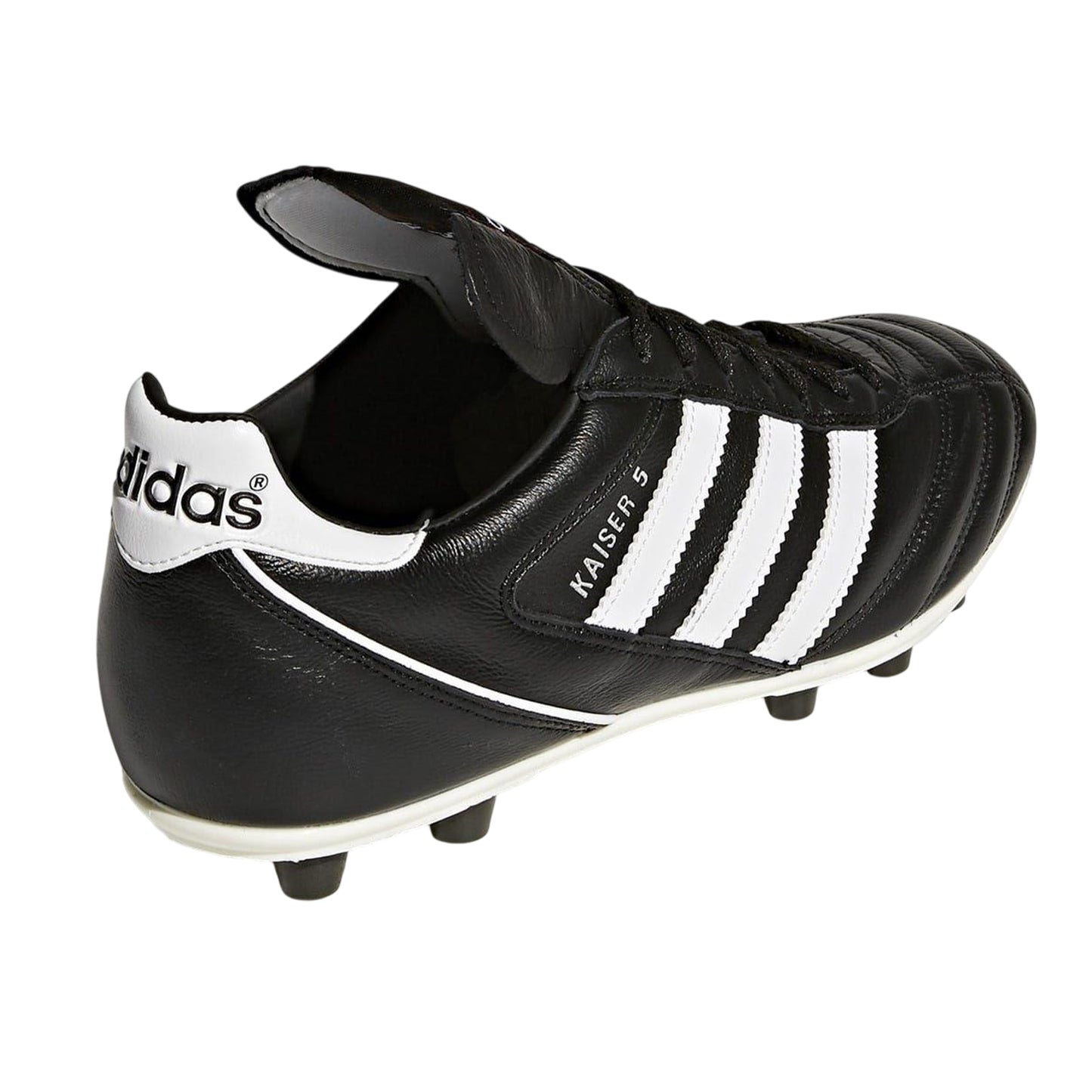 Black-White - Back - Adidas Mens Kaiser 5 Liga 3 Stripes Leather Football Boots