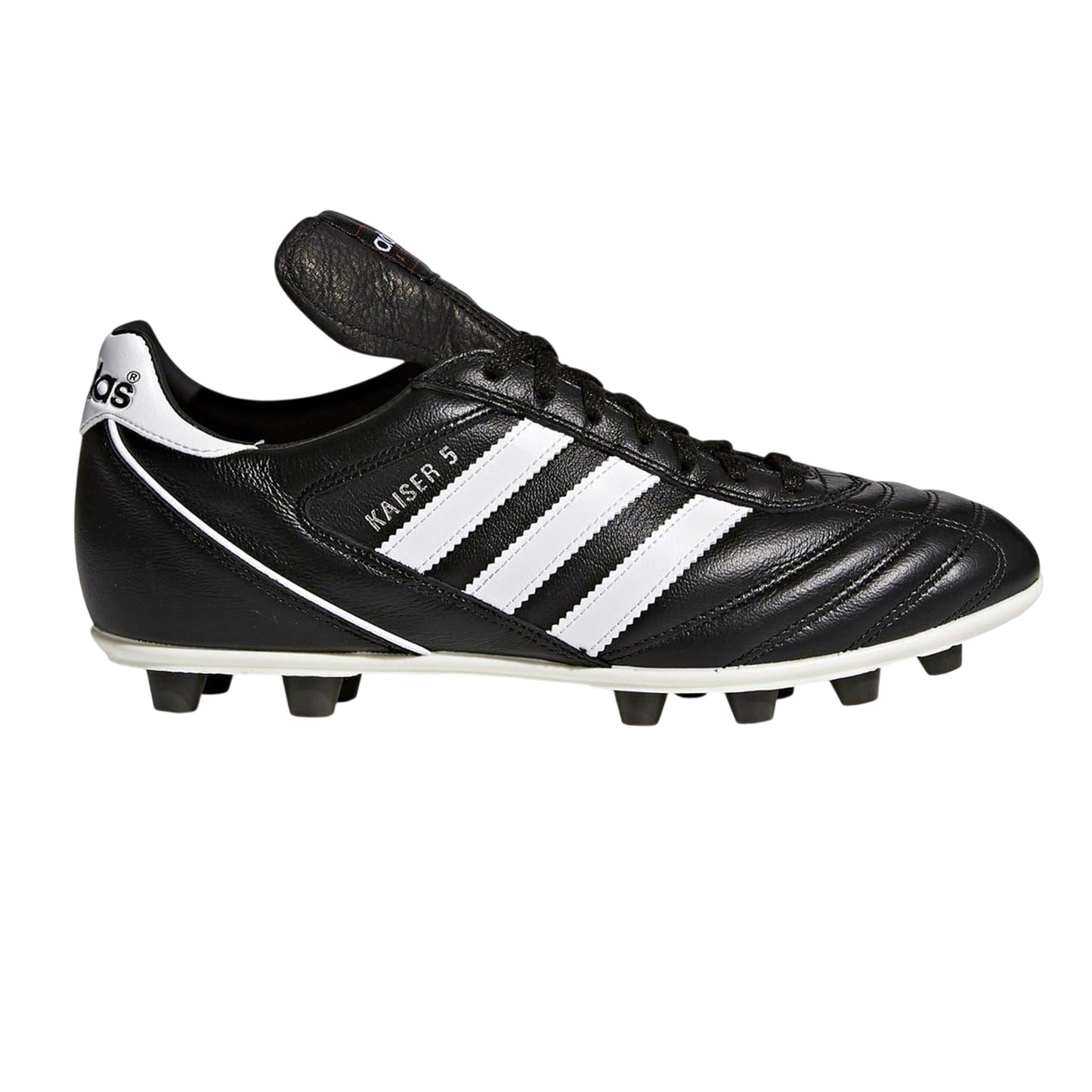 Black-White - Front - Adidas Mens Kaiser 5 Liga 3 Stripes Leather Football Boots