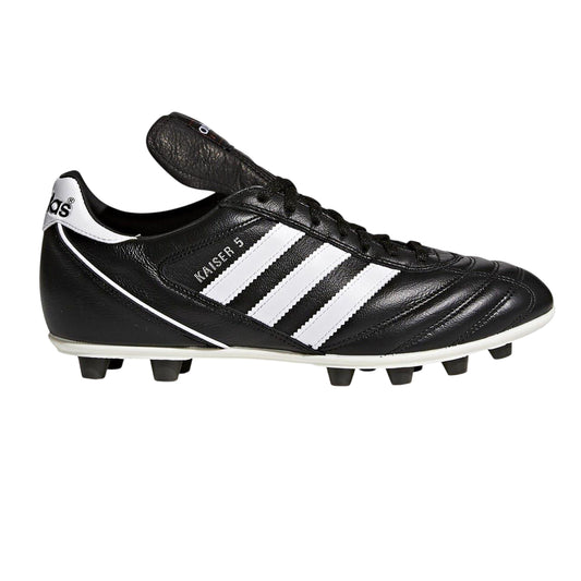 Black-White - Front - Adidas Mens Kaiser 5 Liga 3 Stripes Leather Football Boots