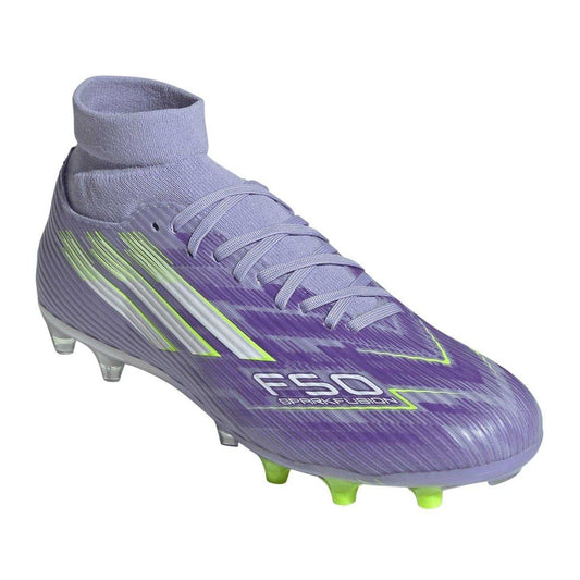 Purple-Lemon - Front - Adidas Womens-Ladies F50 Firm Ground Football Boots