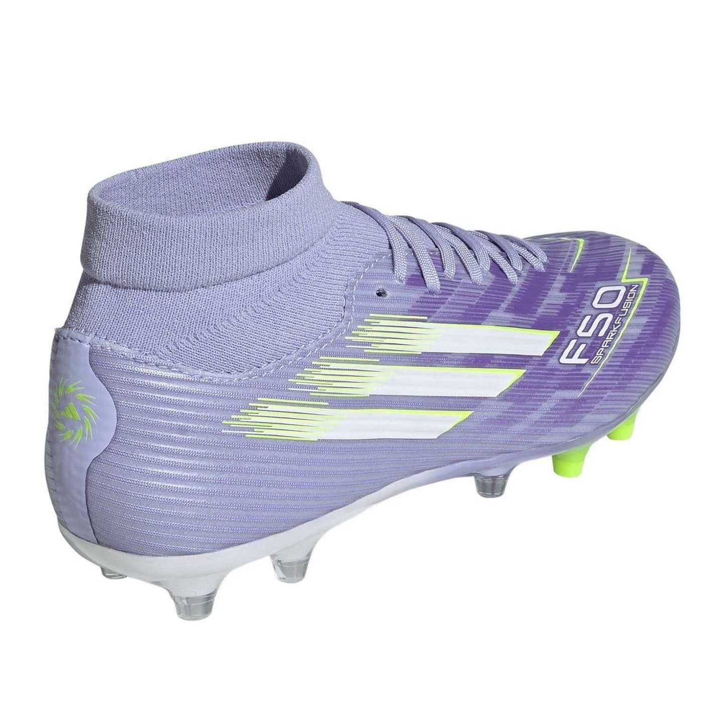 Purple-Lemon - Back - Adidas Womens-Ladies F50 Firm Ground Football Boots