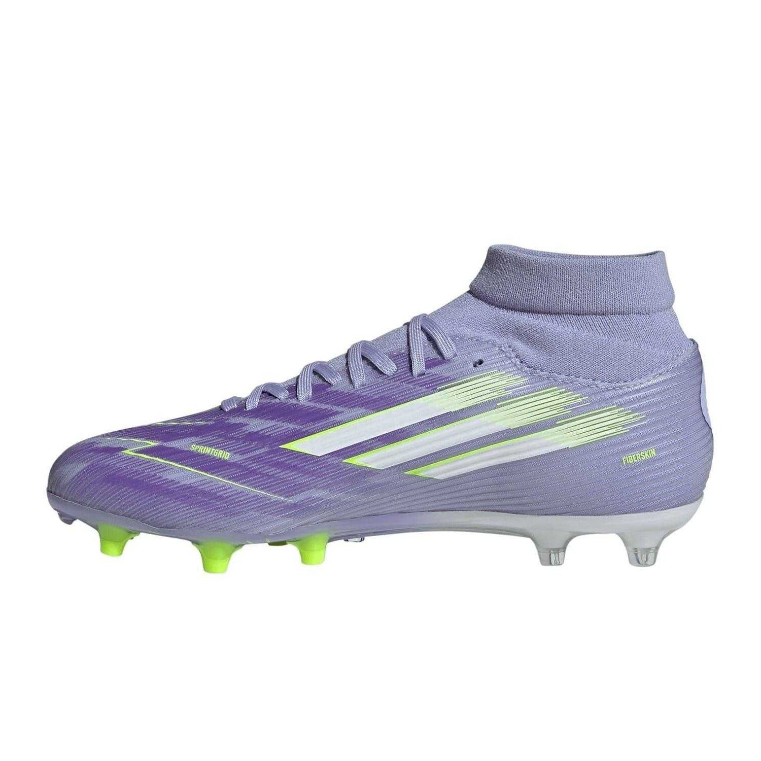 Purple-Lemon - Side - Adidas Womens-Ladies F50 Firm Ground Football Boots
