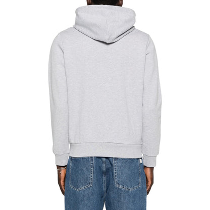 Silver Grey - Back - Lacoste Mens Logo Relaxed Fit Long-Sleeved Hoodie