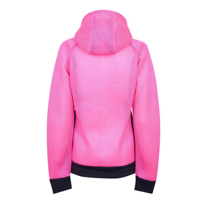 Dark Pink - Back - Diadora Womens-Ladies Hooded Mesh Regular Sweat Jacket