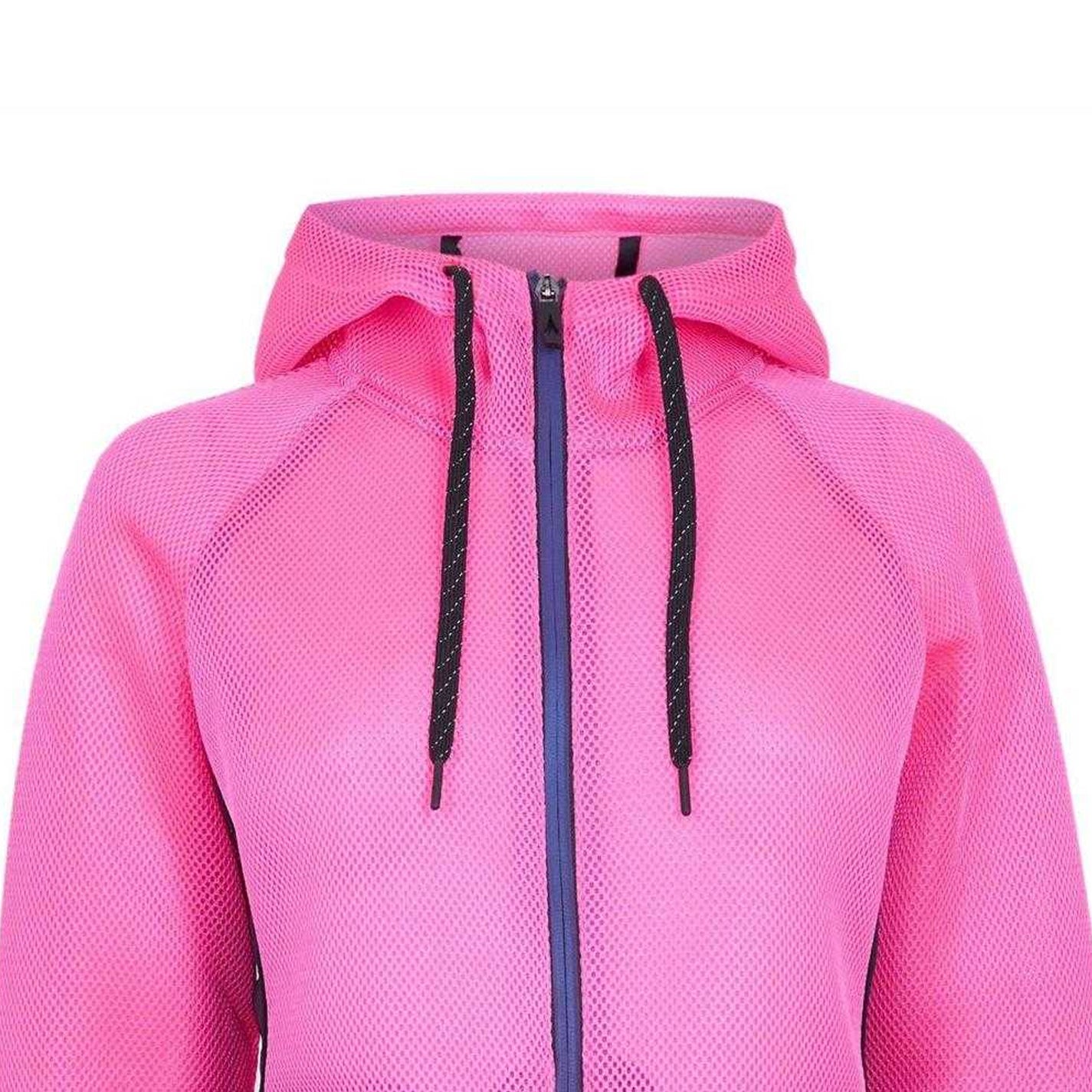 Dark Pink - Side - Diadora Womens-Ladies Hooded Mesh Regular Sweat Jacket