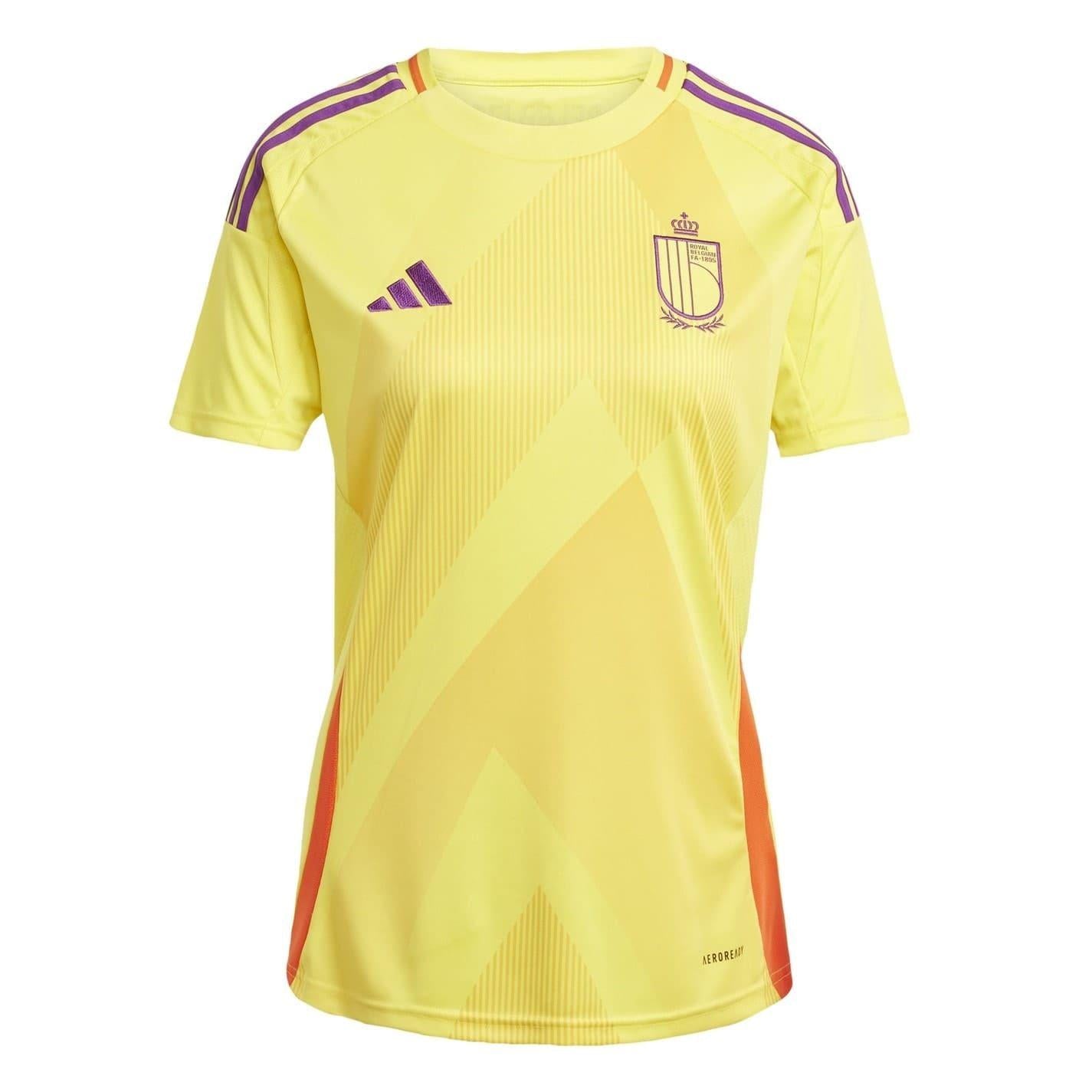 Yellow - Front - Adidas Childrens-Kids 2025 Belgium Away Shirt