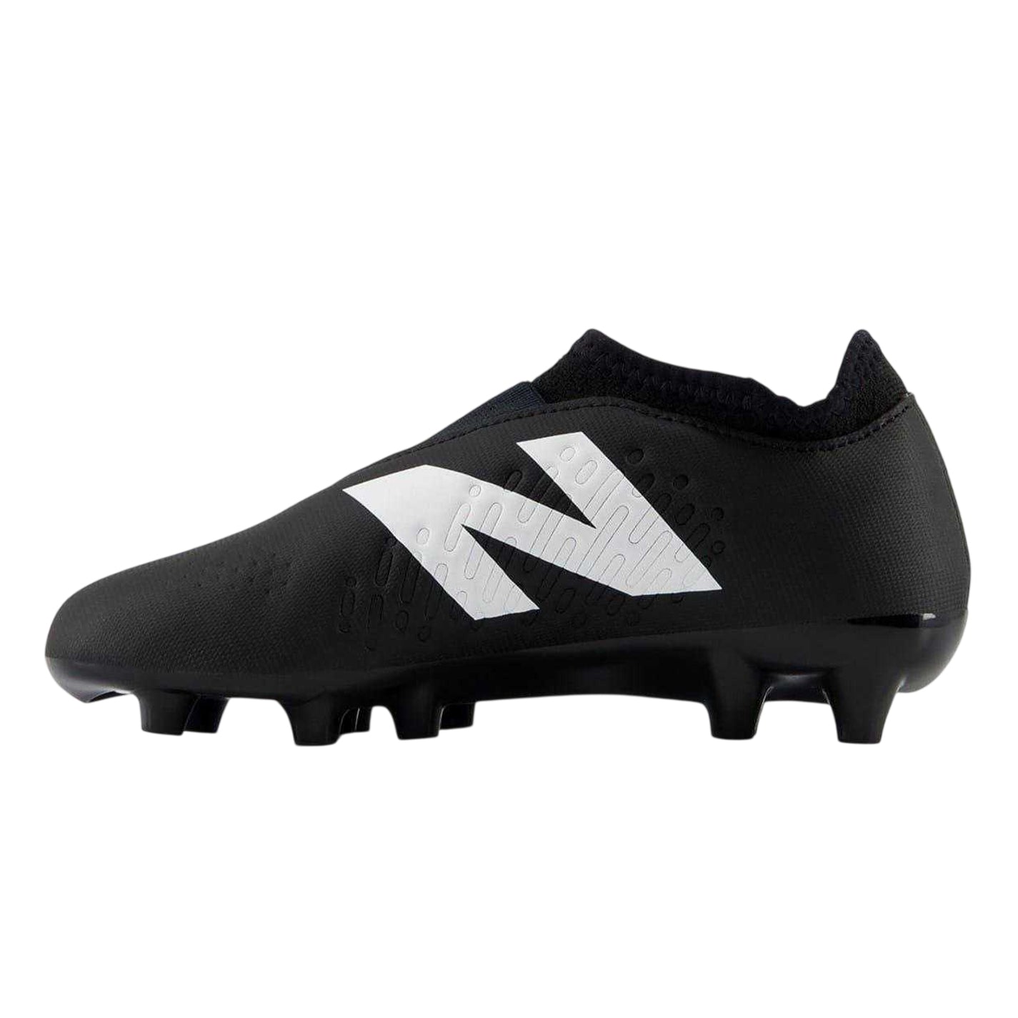 Black-White - Back - New Balance Childrens-Kids Tekela V4+ Magique Firm Ground Football Boots
