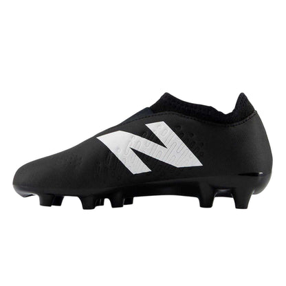 Black-White - Back - New Balance Childrens-Kids Tekela V4+ Magique Firm Ground Football Boots