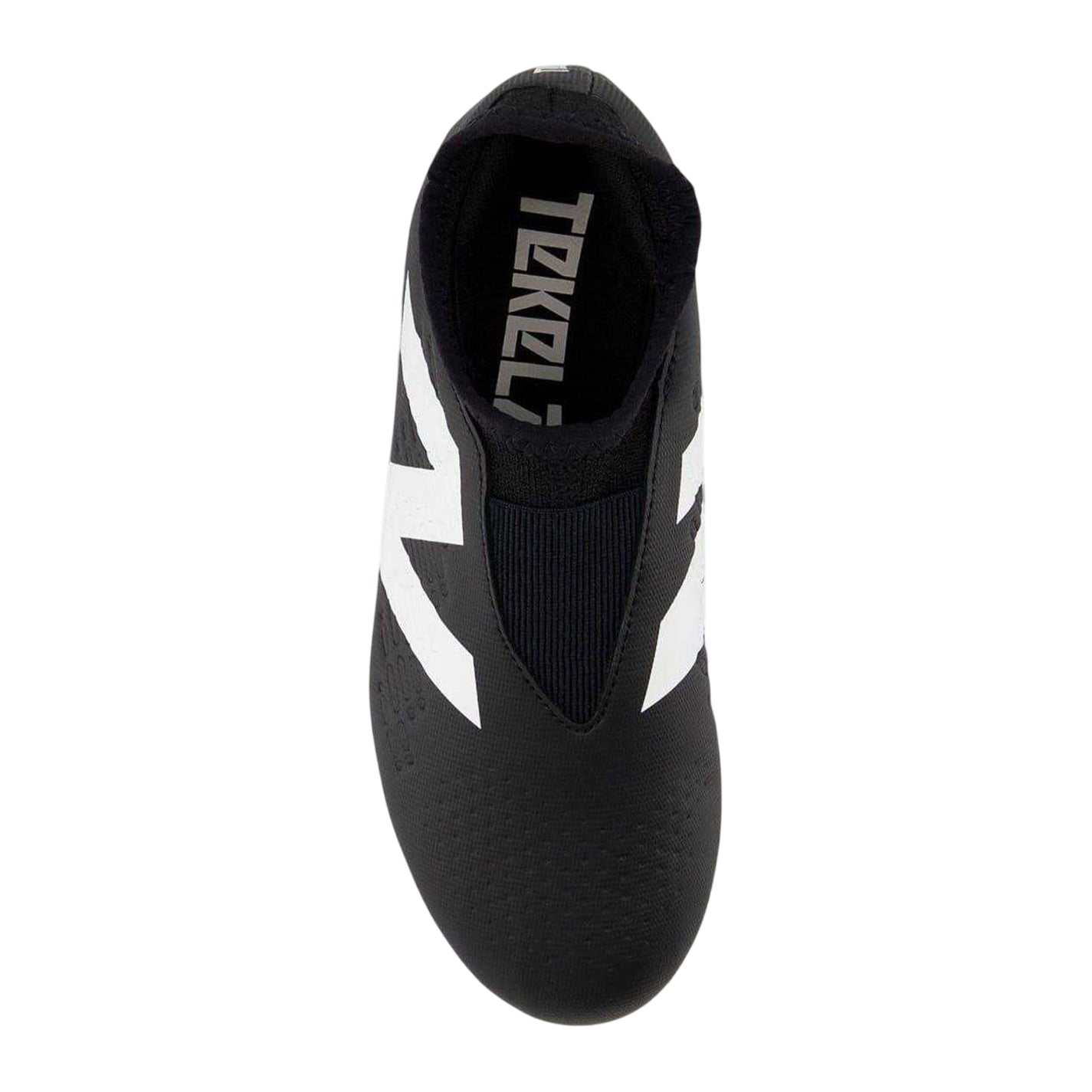 Black-White - Side - New Balance Childrens-Kids Tekela V4+ Magique Firm Ground Football Boots