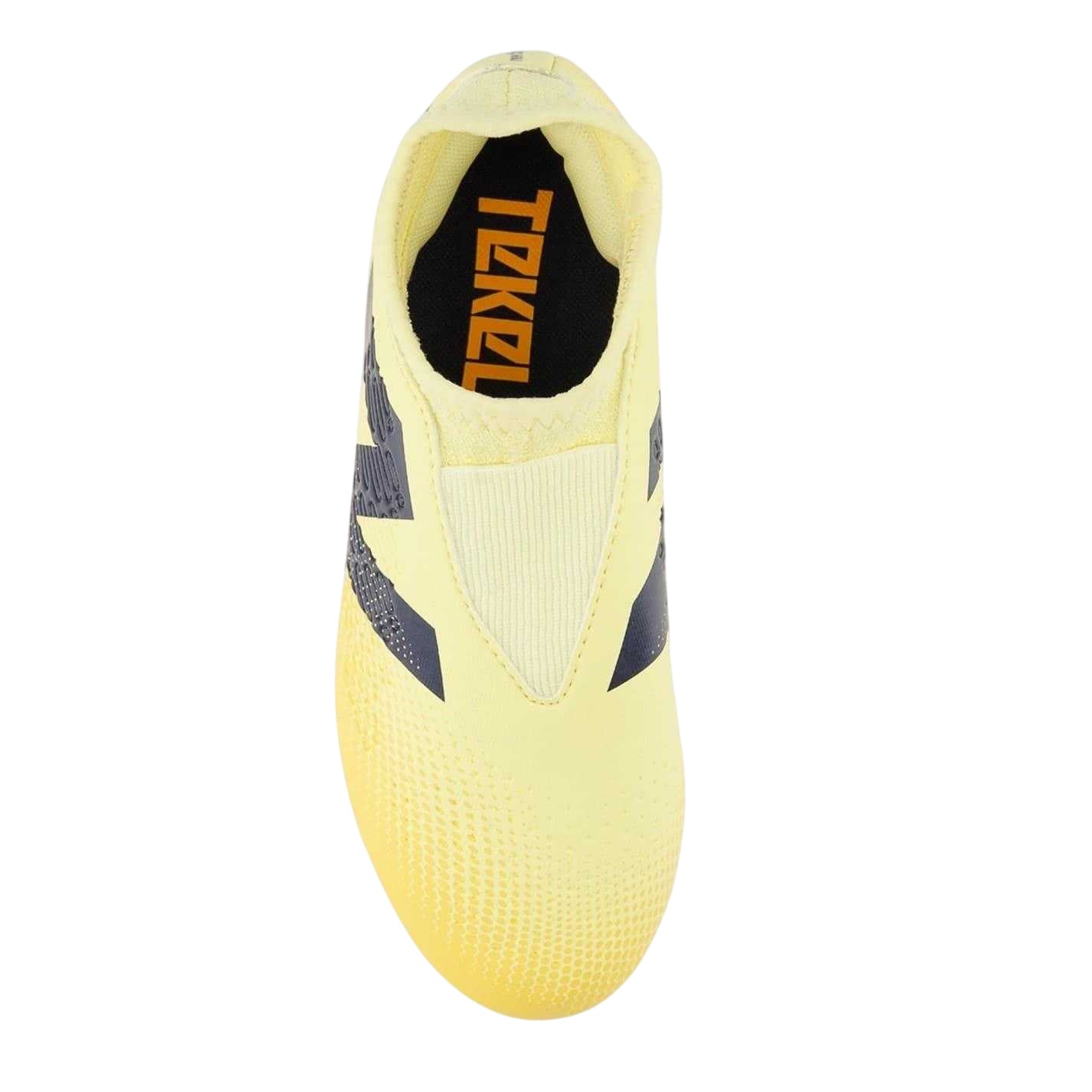 Orange-Black - Side - New Balance Childrens-Kids Tekela V4+ Magique Firm Ground Football Boots